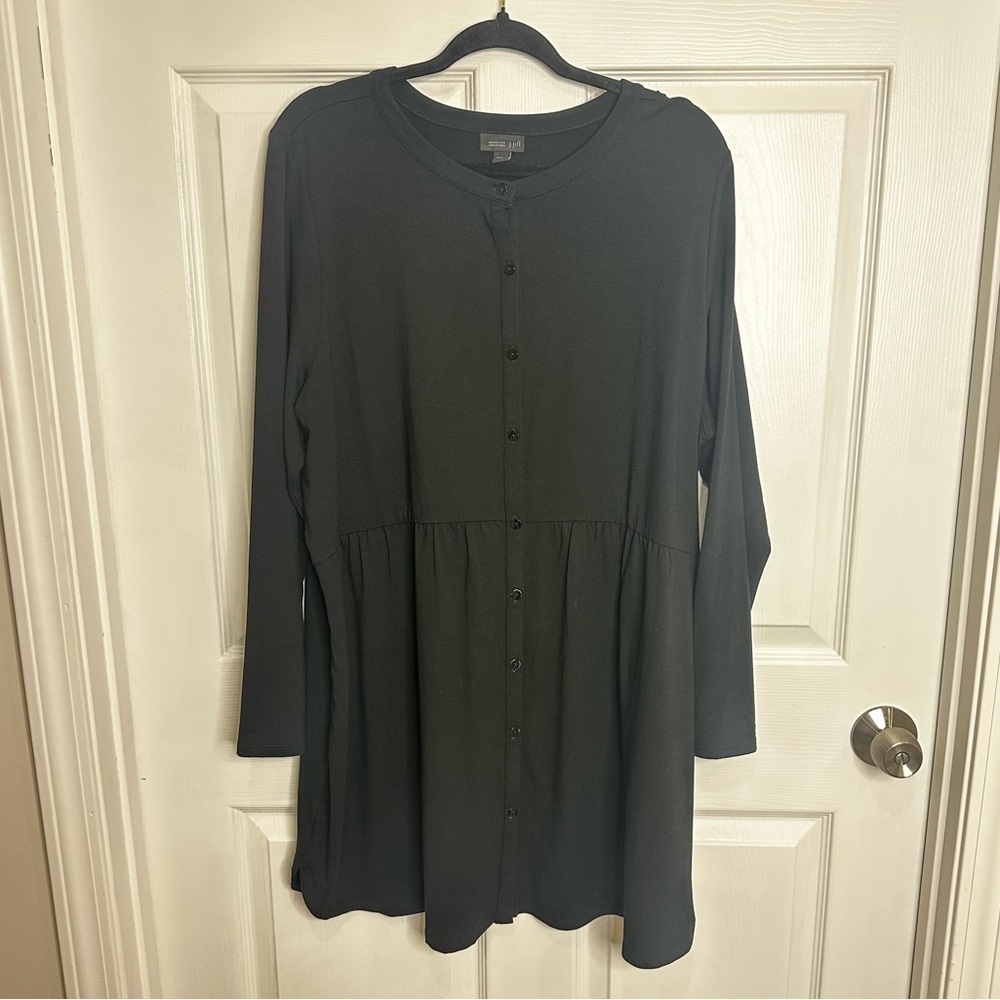 J. Jill Wherever Collection long sleeve button up dress dress XL minimalist